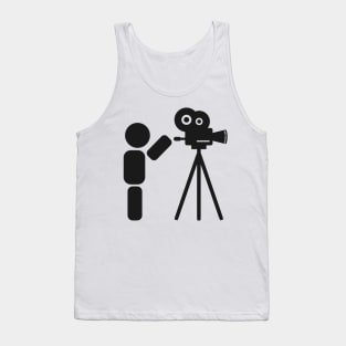 Cameraman abstract drawing Tank Top